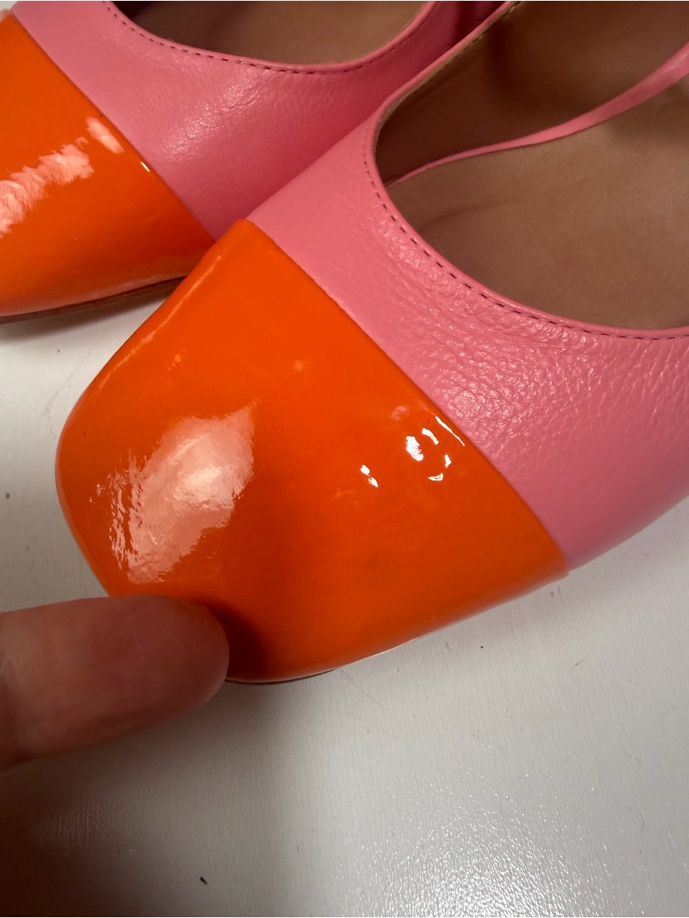 Vicenza Anthropologie Leather Colorblock Versatile Mary Jane Buckle Heels Sz 8 - Picture 16 of 16